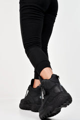 Black Extreme Sole Chunky Lace Up Boots - Jaxson-Boots