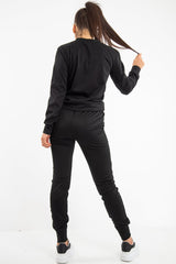 Black Eye Detail Sequin Embellished Tracksuit - Kyana-Tracksuits