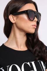 Black Fade Square Oversized Sunglasses- Macy-Sunglasses