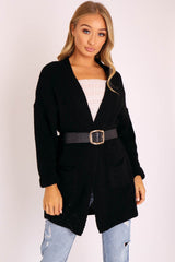 Black Faux Croc Square Buckle Belt - Kauri-Belts