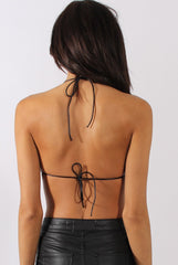 Black Faux Fur Bralet - Immi-Bralets