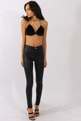 Black Faux Fur Bralet - Immi-Bralets