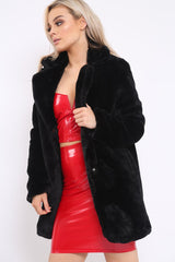 Black Faux Fur Coat - Kinleigh-Coats