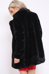 Black Faux Fur Coat - Kinleigh-Coats