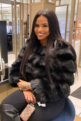Black Faux Fur Jacket - Estelle-Jackets