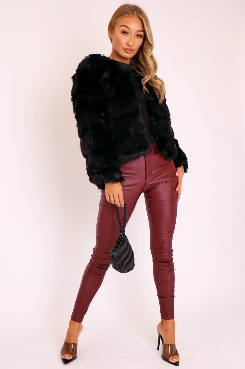 Black Faux Fur - She's Fashionable