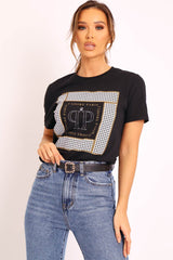 Black Faux Leather Chain Buckle Belt - Jaylarose-Belts