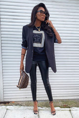 Black Faux Leather Extreme High Waist Leggings - Tarini-Leggings