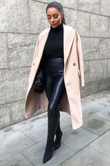 Black Faux Leather Extreme High Waist Leggings - Tarini-Leggings