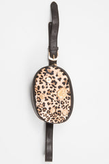 Black Faux Leather Lion Detail Belt Bag - Hadia-Bags