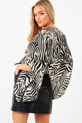 Black Faux Leather Tie Waist Mini Skirt - Eliyanna-Skirts