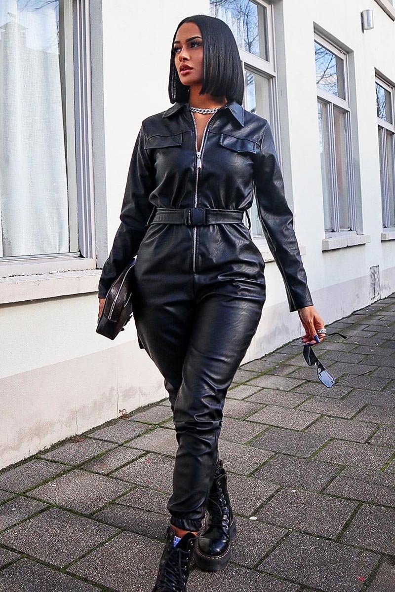 Denim Black Utility Boiler Suit Topshop Contrast Denim Boiler Suit