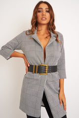 Black Faux Leather Wide Waist Belt - London-Belts