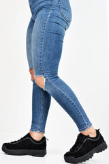 Black Faux Suede Lace Up Sole Detail Trainers - Aviana-Trainers