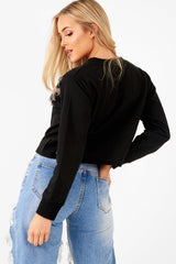 Black Feather Chevron Sweatshirt - Maysen-Sweatshirts
