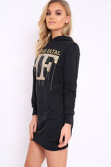 Black Femme Fatal Hooded Dress - Ivanna-Dresses