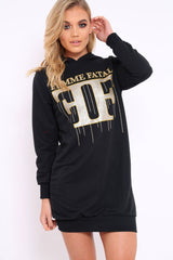 Black Femme Fatal Hooded Dress - Ivanna-Dresses