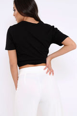 Black Femme Fatale Slogan T-shirt - Sienna-Tops
