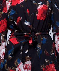 Black Flared Sleeve Floral Bardot Playsuit - Tyra-Playsuits