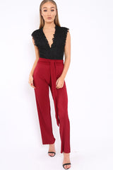 Black Floral Crochet Off The Shoulder Bodysuit - Shae-Bodysuits