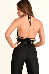 Black Floral Mesh Bralet - Keyana-Bralets