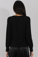 Black Fluffy Ice Cream Jumper - Noella-Jumper