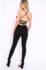 Black Frill Cami and Trousers Co-ord - Autymn-Co-ords