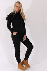 Black Frill Layer Tracksuit - Tawney-Tracksuits