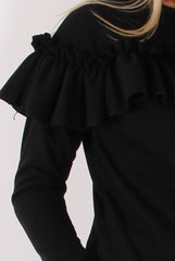 Black Frill Layer Tracksuit - Tawney-Tracksuits