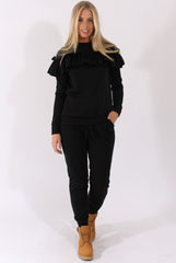 Black Frill Layer Tracksuit - Tawney-Tracksuits