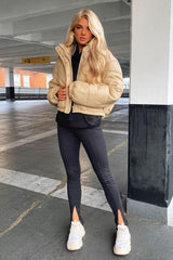 Black Front Split Leggings - Polly-Leggings