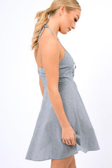 Black Gingham Sweetheart Dress - Jazz-Dresses