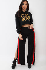 Black Girl Boss Cropped Hoodie - Kelsy-Hoodies