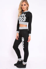 Black Girl Boss Loungewear Set - Evie-Co-ords