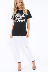 Black Girls Tour Slogan T-Shirt - Klo-Tops