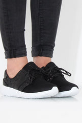 Black Glitter Trainer - Rio-Trainers
