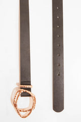 Black Gold Abstract Buckle Belt - Jillian-Belts