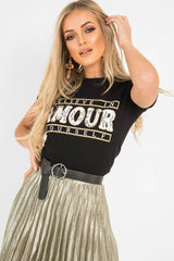 Black Gold Believe In Yourself Slogan T-Shirt - Nyari-T-shirt