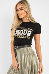 Black Gold Believe In Yourself Slogan T-Shirt - Nyari-T-shirt