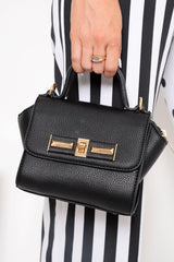 Black Gold Detail Mini Handbag - Jazzlin-Bags