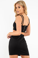 Black Gold Double Western Buckle Co-Ord - Aspyn-Co-ords