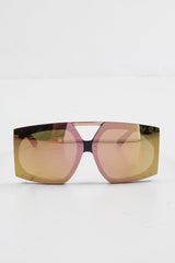 Black Gold Oversized Square Frame Sunglasses - Valeri-Sunglasses