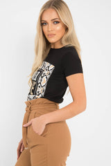 Black Gold Wild One Slogan T-Shirt - Oniyah-T-shirt