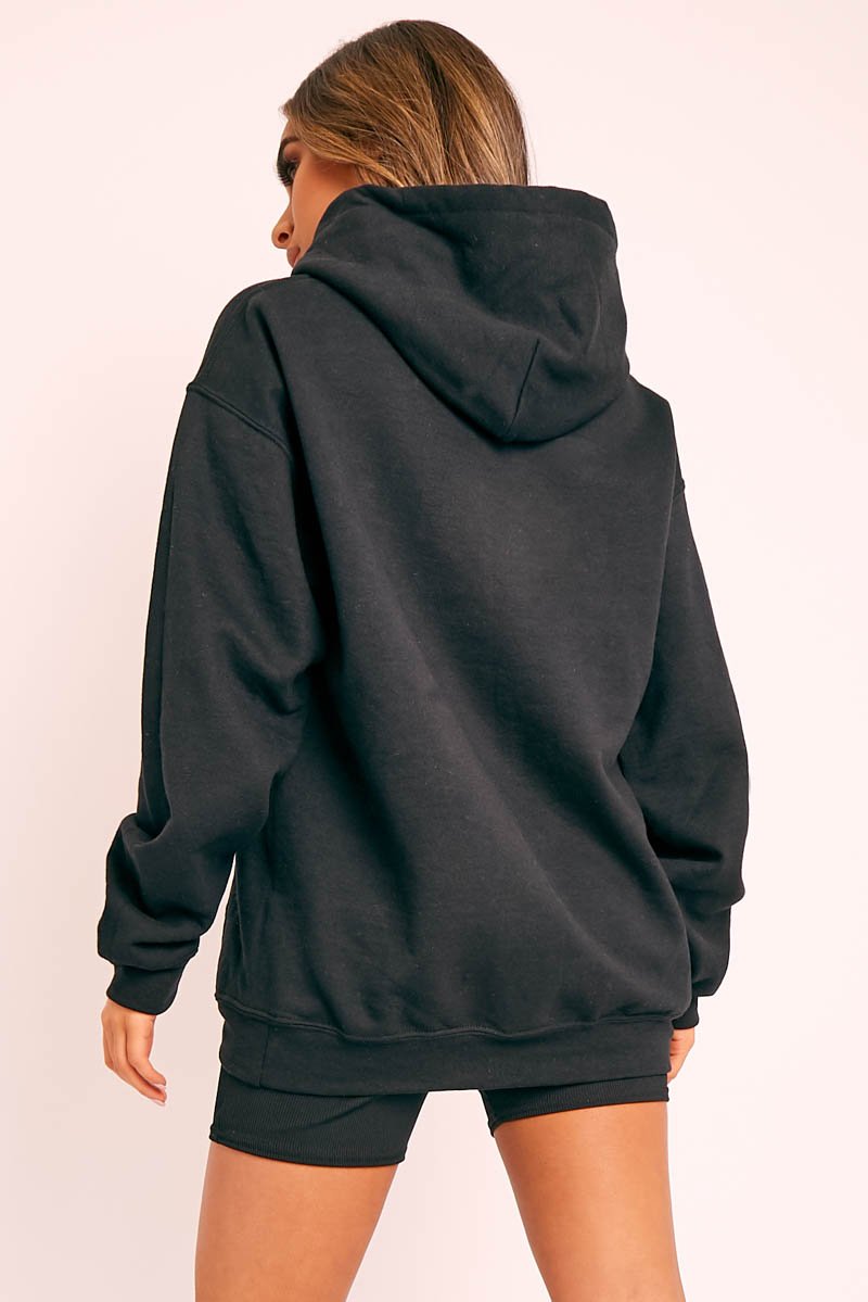 Black Graphic Face Hoodie - Aissa-Hoodies