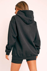 Black Graphic Face Hoodie - Aissa-Hoodies