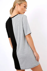 Black & Grey Skull T-shirt Dress - Christa-Dresses