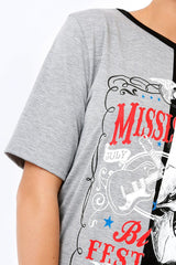 Black & Grey Skull T-shirt Dress - Christa-Dresses