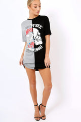 Black & Grey Skull T-shirt Dress - Christa-Dresses