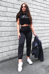 Black Hand Heart Graphic T Shirt - Luana-T-shirt