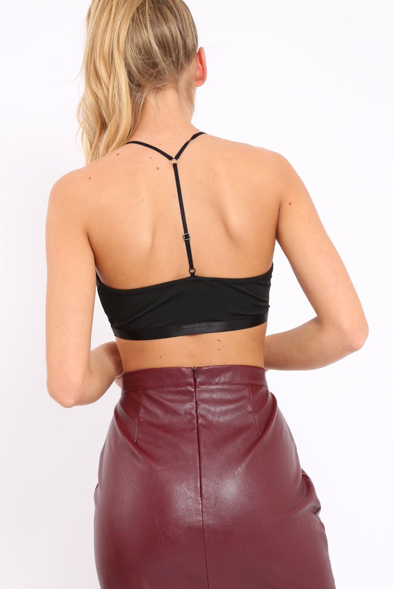 Black Harness Bralet - Belle-Bralets